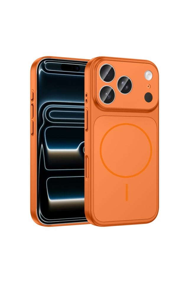 iPhone 17 Pro Max Kılıf ATA M-Safe Şarj Özellikli Kamera Korumalı Formen Kapak - Mavi Mavi