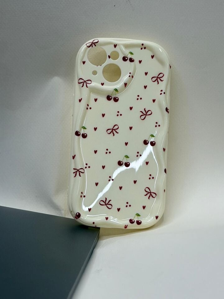 iPhone 15 Bahar Esintisi Serisi Özel Tasarım Çiçek Desenli Kılıf