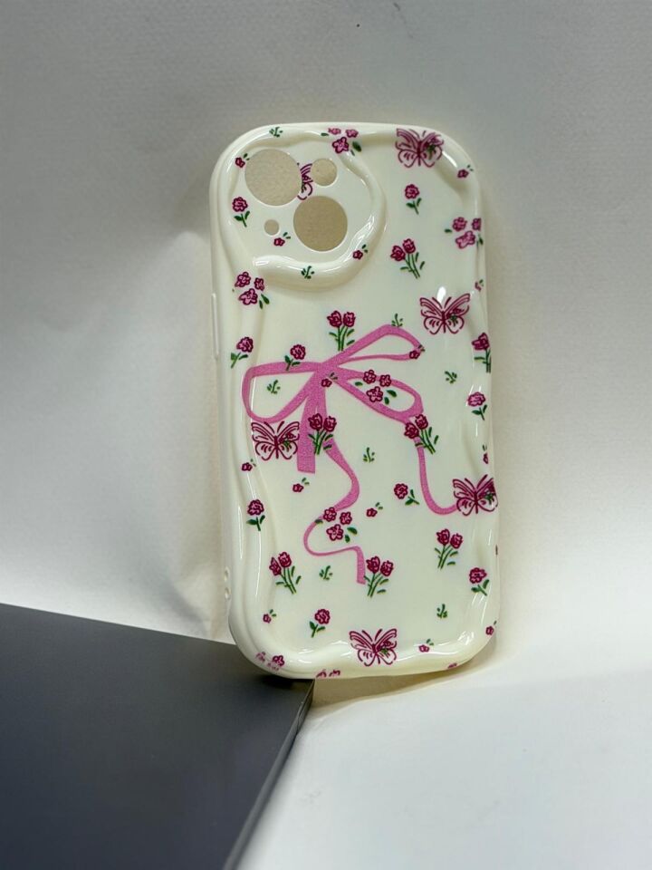 iPhone 15 Bahar Esintisi Serisi Çiçek Desenli Kılıf