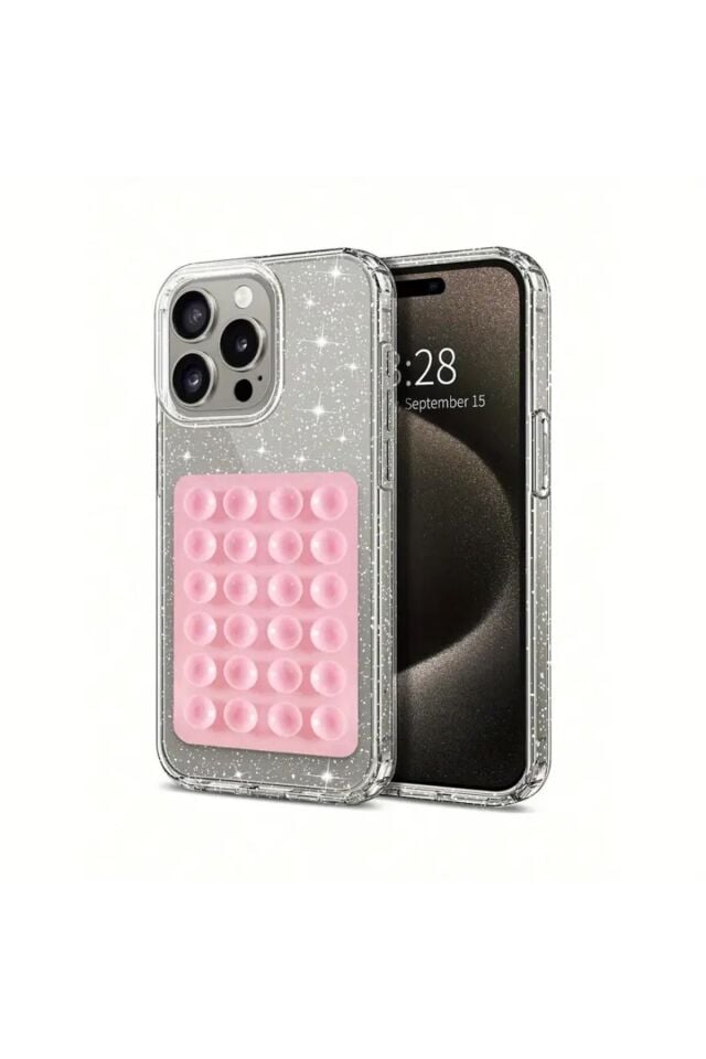 Silikon Vantuzlu Telefon Tutacağı 24 Vantuzlu 1 Paket Yapışkanlı Cep Telefonu Tutucu Mıknatıslı Çok Çok Renkli