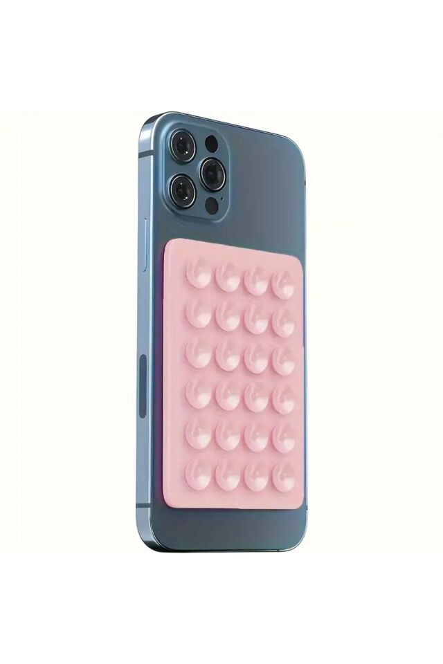 Silikon Vantuzlu Telefon Tutacağı 24 Vantuzlu 1 Paket Yapışkanlı Cep Telefonu Tutucu Mıknatıslı Çok Çok Renkli