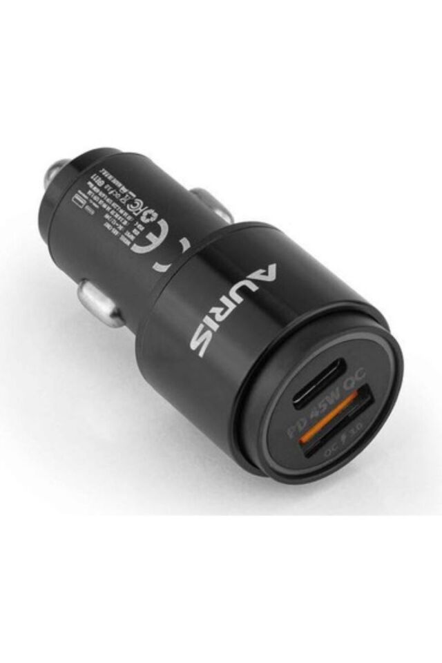 Auris ARS-CR07 45W Pd+Usb Oto Şarj Kafa SİYAH