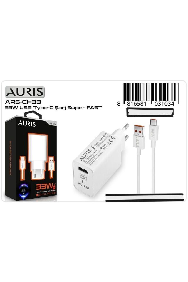 Süper Hızlı 33w Usb Type-c Şarj Aleti Uyumlu Beyaz