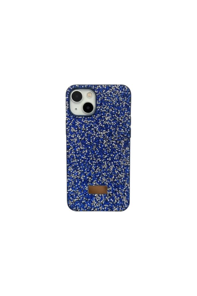 Iphone 13 Uyumlu Taşlı Premium Kılıf Mavi