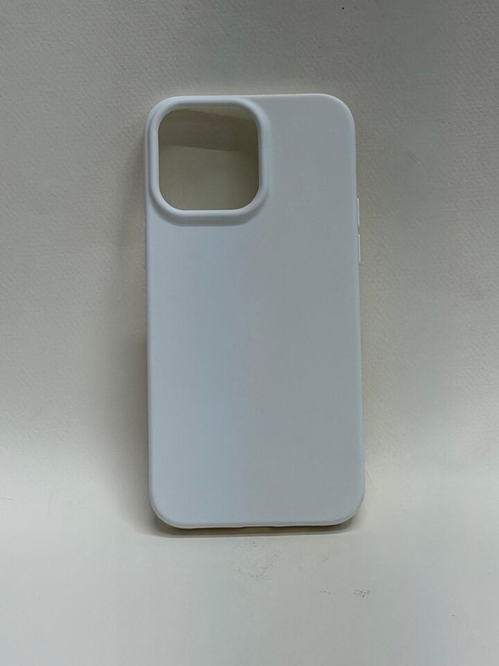 iPhone 14 Pro Max İçi Süet Kamera Korumalı Lansman Silikon Kılıf Beyaz