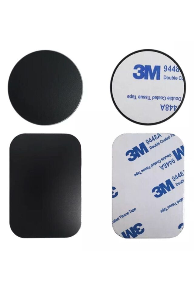 2adet Telefon Araç Içi Tutucu Stant Metal Plaka Magnetic Mıknatıslı Tutucular Için Metal Saç Seti 3m siyah