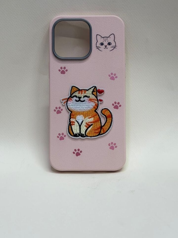 iPhone 14 Pro Max Uyumlu Canlı Renkli Candy Case Kamera Korumalı Lansman Kılıf kedi desenli