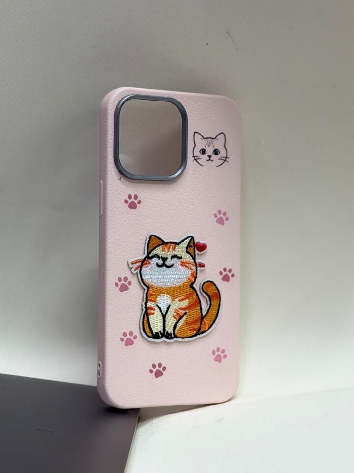 iPhone 14 Pro Max Uyumlu Canlı Renkli Candy Case Kamera Korumalı Lansman Kılıf kedi desenli