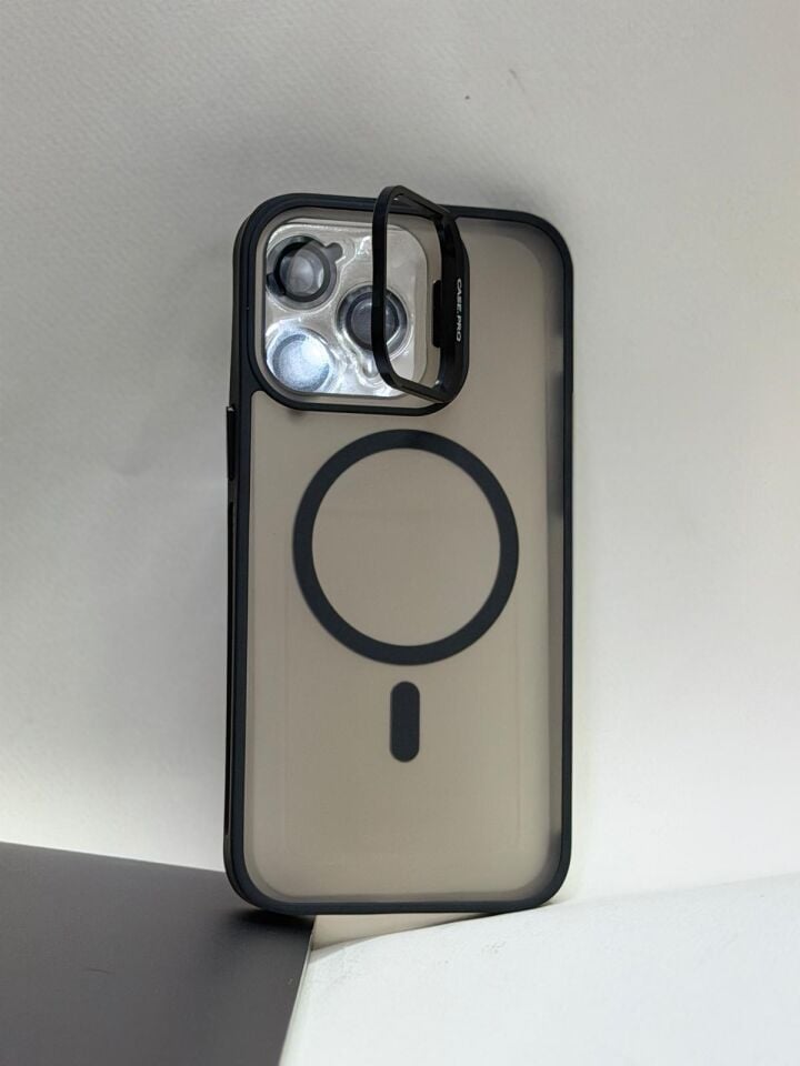 iPhone 14 Pro Max Uyumlu MagSafe Fonksiyonlu Kılıf – Ultra Koruma Siyah