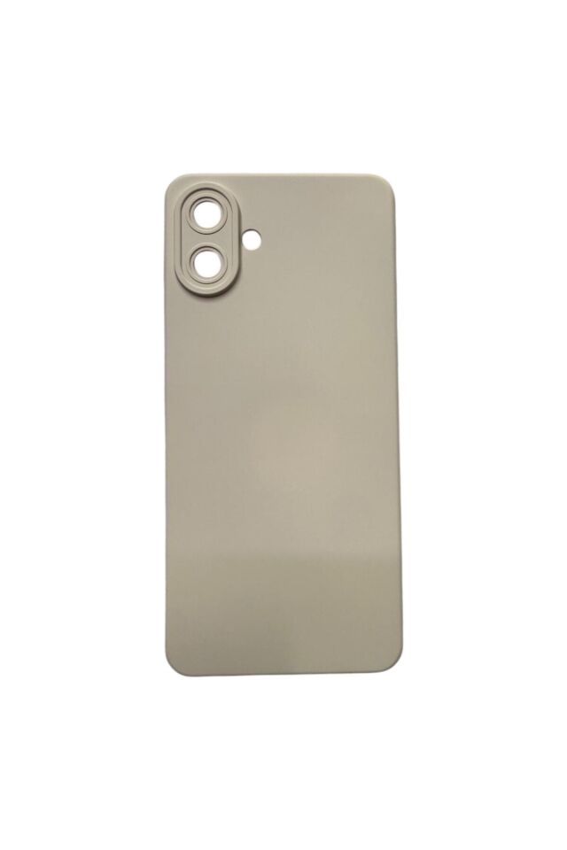 Samsung A07 Uyumlu Silikon Lansman Kılıf Krem