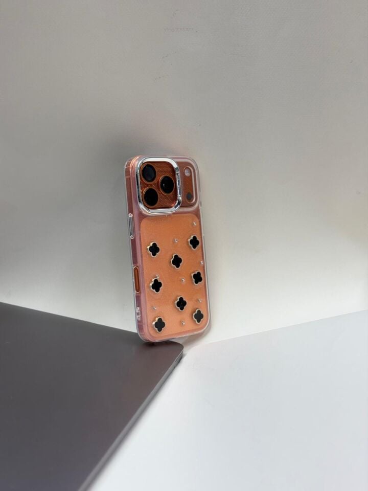 Iphone 17 Pro Max Uyumlu V&C Mücevher Esintili Telefon Kılıfı - Summer Love Koleksiyonu Black