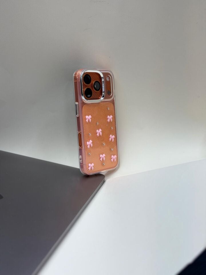 Iphone 17 Pro Max Uyumlu V&C Mücevher Esintili Telefon Kılıfı - Summer Love Koleksiyonu Fiyonk Pink
