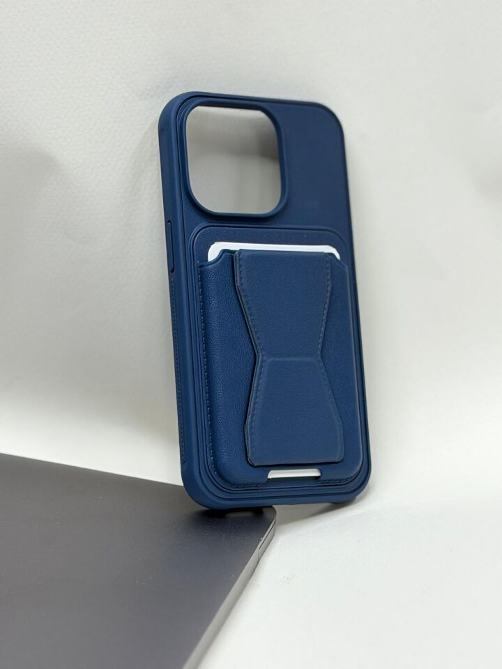 iPhone 14 Pro Uyumlu Kartlıklı Deri Kılıf - Cüzdan Özellikli, Arkası Kart Bölmeli, Darbe Emici Premium Kapak