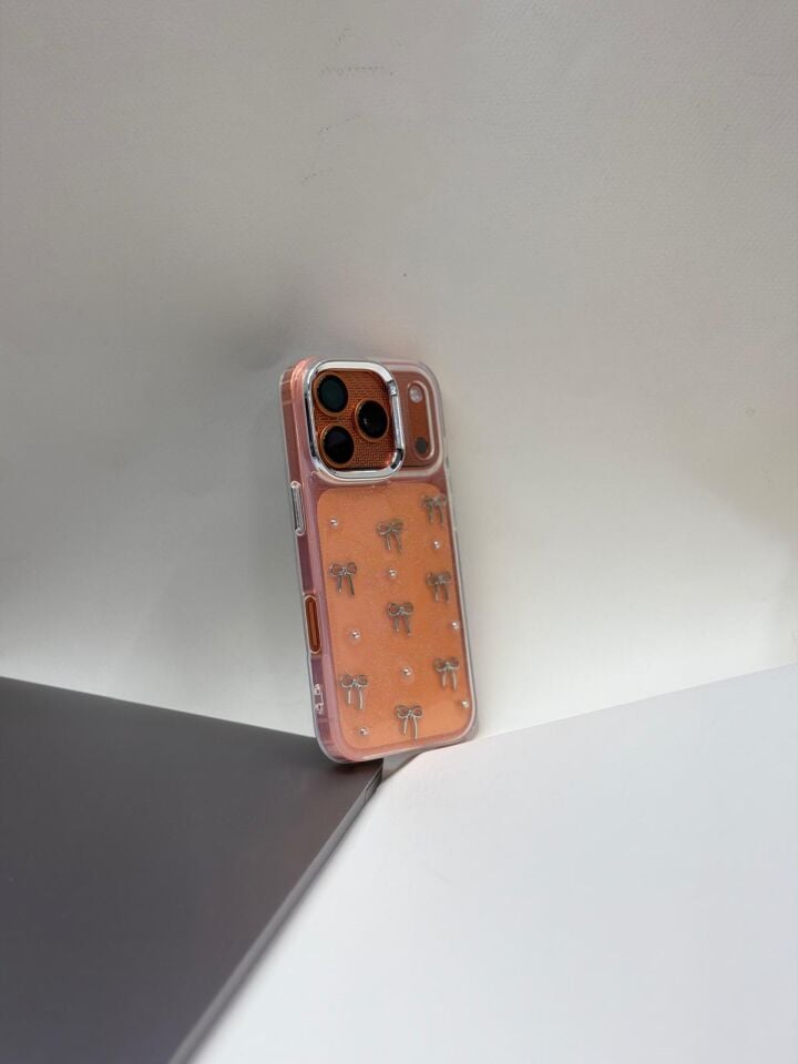 Iphone 17 Pro Max Uyumlu V&C Mücevher Esintili Telefon Kılıfı - Summer Love Koleksiyonu Fiyonk Silver