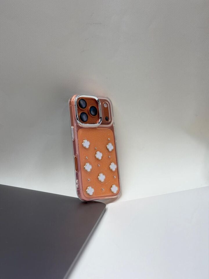 Iphone 17 Pro Max Uyumlu V&C Mücevher Esintili Telefon Kılıfı - Summer Love Koleksiyonu Sedef