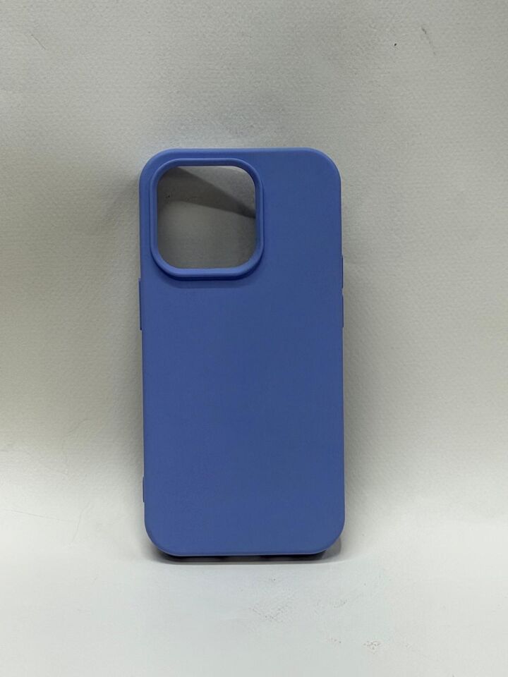 iPhone 14 Pro İçi Kadife Lansman Serisi Silikon Kılıf Mavi