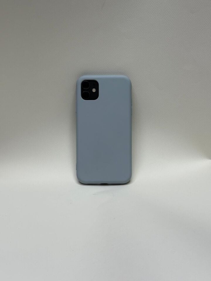 iPhone 11 Uyumlu Lansman Kılıfı - İçi Kadife Süet Astarlı Silikon Koruyucu Kapak Gri