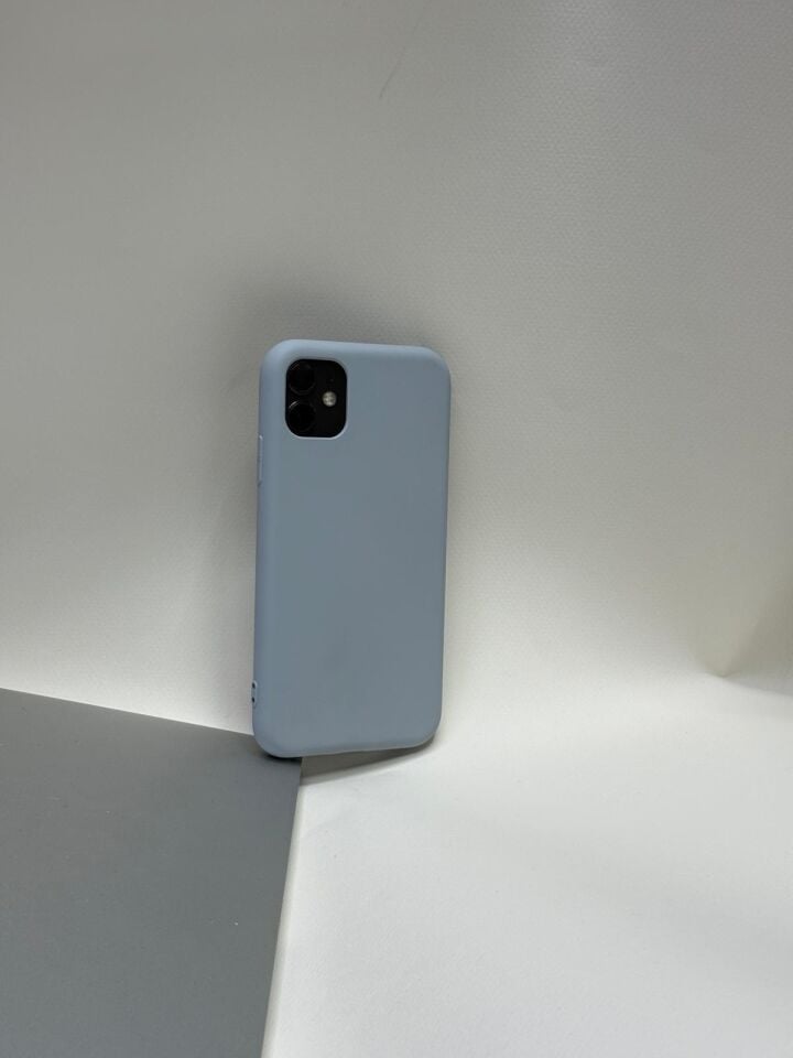 iPhone 11 Uyumlu Lansman Kılıfı - İçi Kadife Süet Astarlı Silikon Koruyucu Kapak Gri