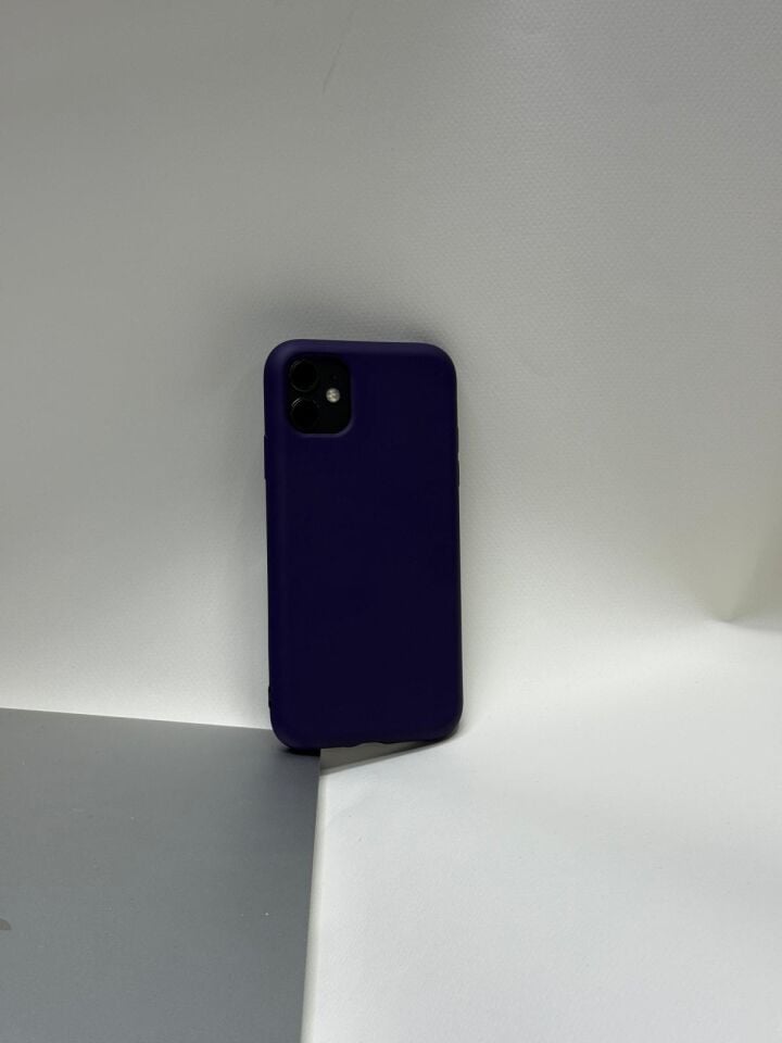 iPhone 11 Uyumlu Lansman Kılıfı - İçi Kadife Süet Astarlı Silikon Koruyucu Kapak Lacivert