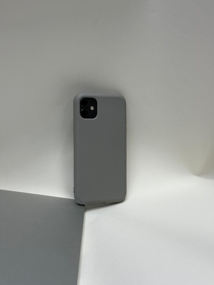 iPhone 11 Uyumlu Lansman Kılıfı - İçi Kadife Süet Astarlı Silikon Koruyucu Kapak koyu gri