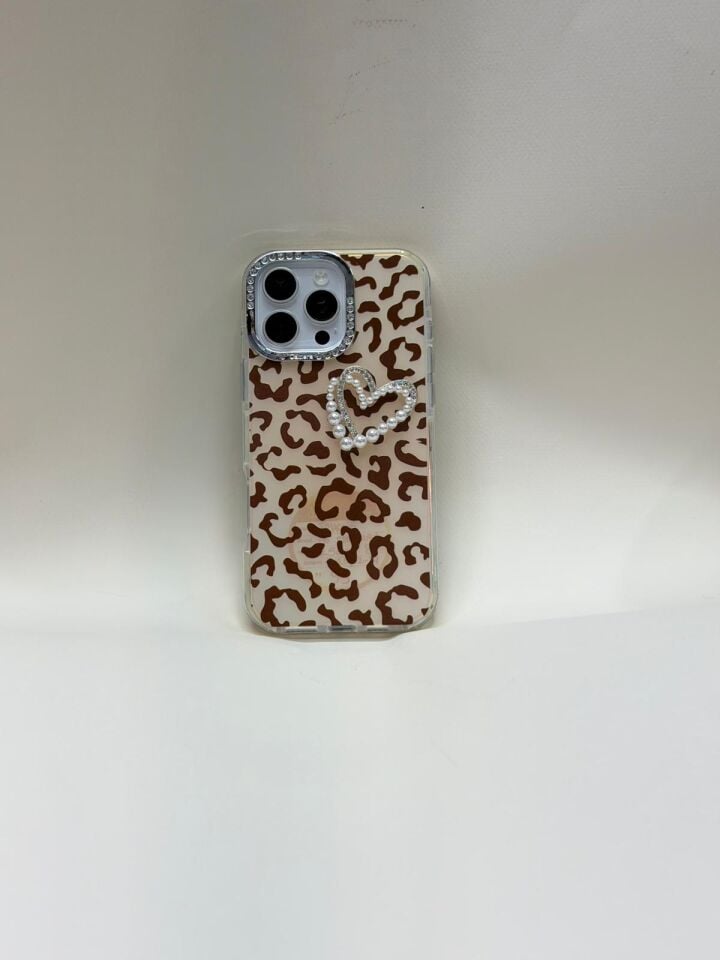 iPhone 16 Pro Max Uyumlu Bling Bling Taşlı Kılıf - Lüks Parlak Simli Koruyucu Kapak Turuncu