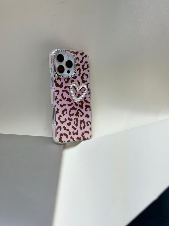 iPhone 16 Pro Max Uyumlu Bling Bling Taşlı Kılıf - Lüks Parlak Simli Koruyucu Kapak Pembe