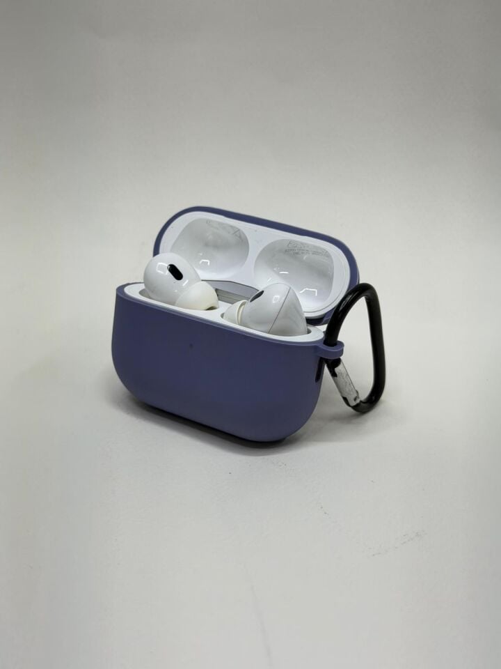 AirPods Pro 2 Uyumlu Premium Silikon Kılıf - Darbe Emici Koruyucu Lacivert