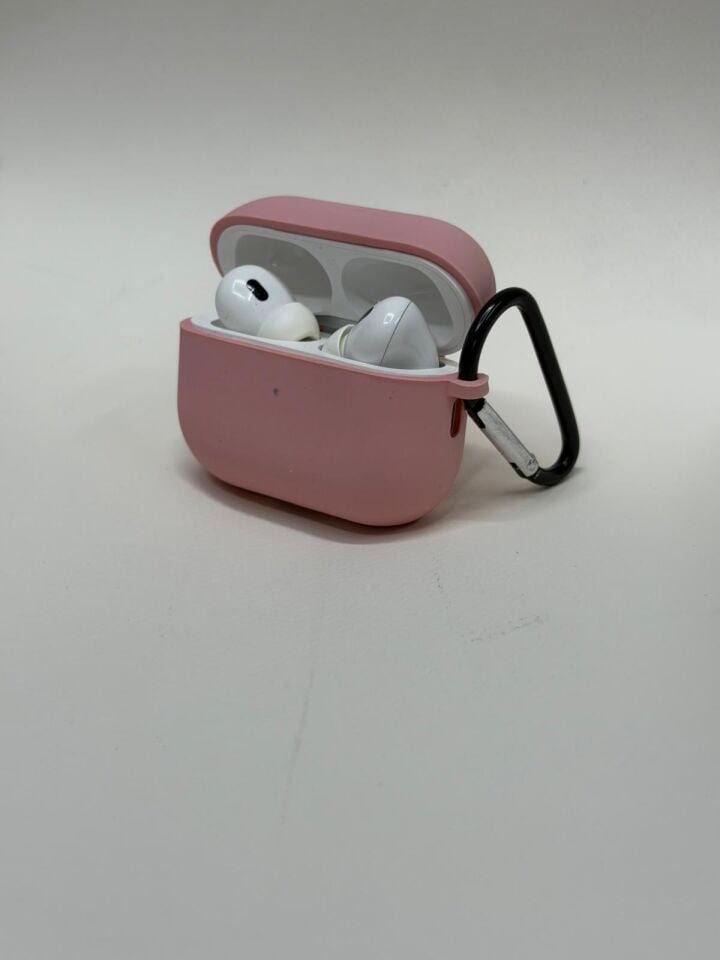 AirPods Pro 2 Uyumlu Premium Silikon Kılıf - Darbe Emici Koruyucu Pembe