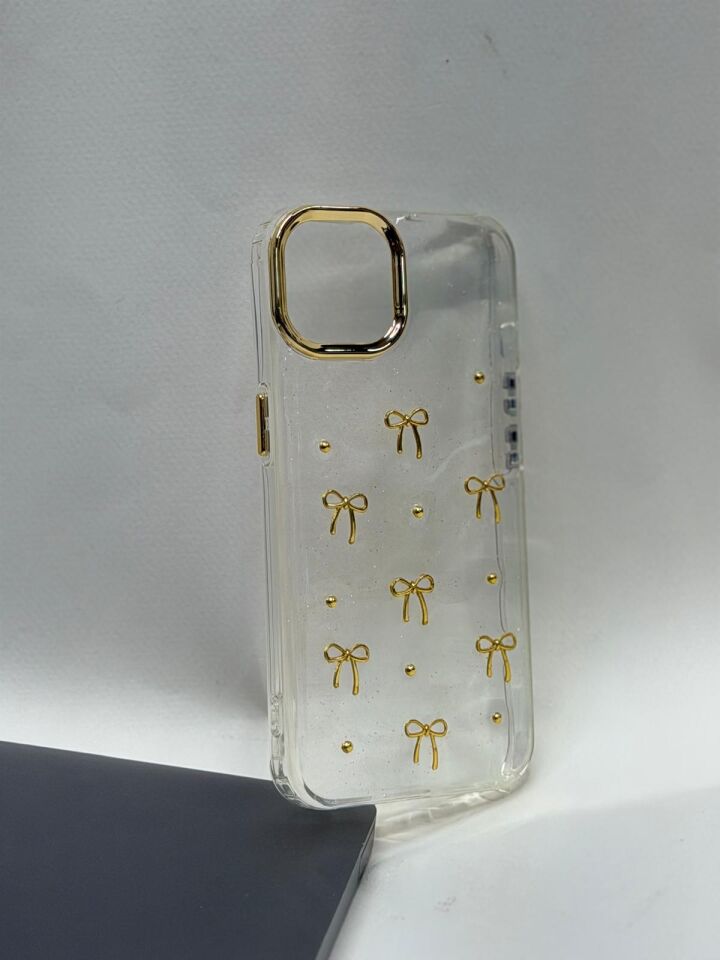iPhone 13 / 14 Uyumlu Lüks Mücevher Desenli Parlak Koruyucu Kılıf