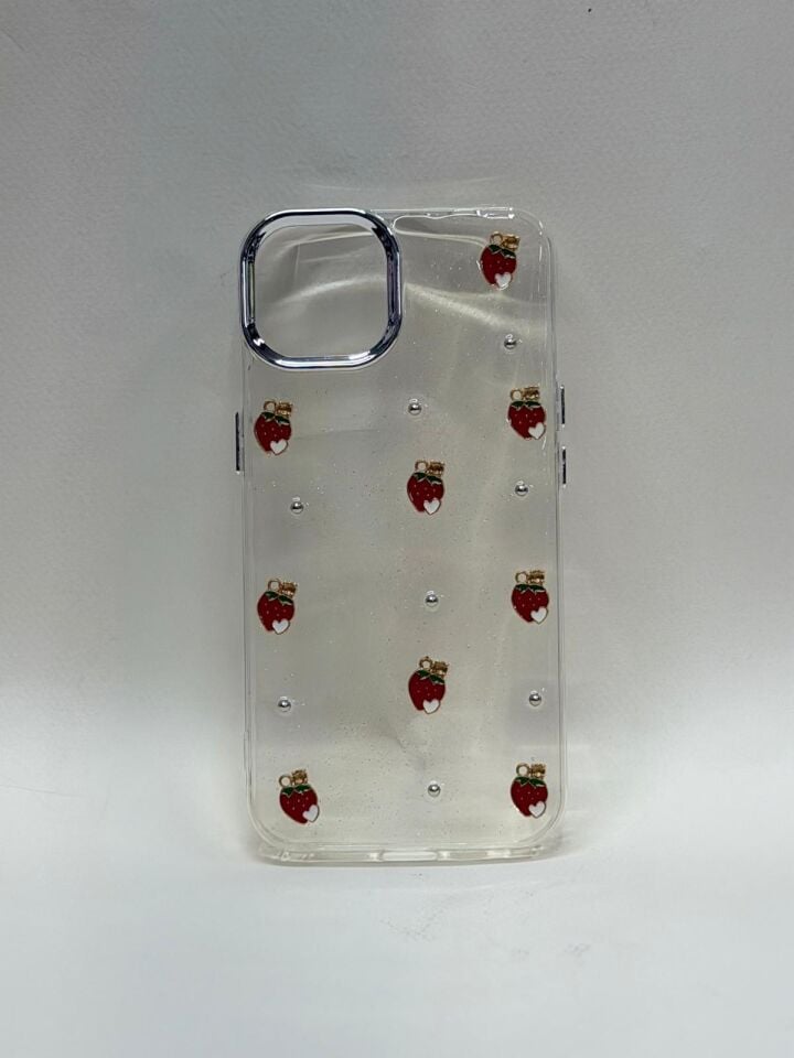 iPhone 13 / 14 Uyumlu Lüks Mücevher Desenli Parlak Koruyucu Kılıf