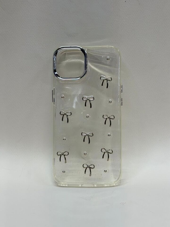 iPhone 13 / 14 Uyumlu Lüks Mücevher Desenli Parlak Koruyucu Kılıf