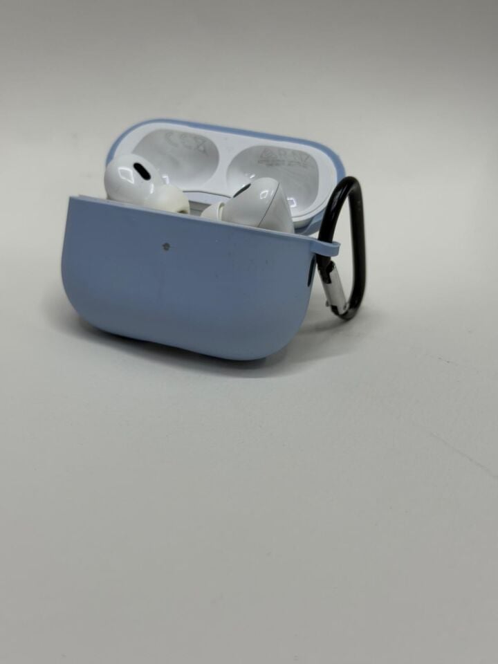 AirPods Pro 3 Uyumlu Premium Silikon Kılıf - Darbe Emici Koruyucu Mavi