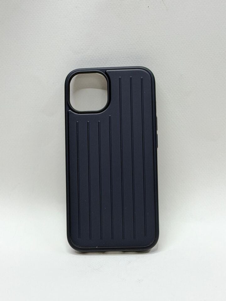 iPhone 13 Uyumlu Valiz Desenli Premium Arka Kapak – Rimowa Tasarım Siyah
