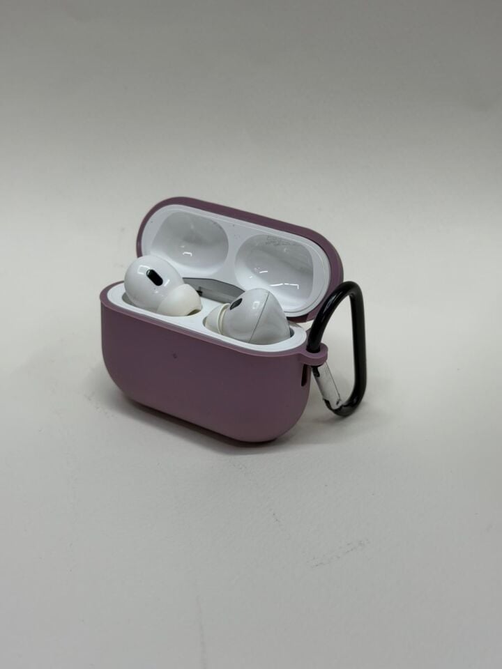AirPods Pro 3 Uyumlu Premium Silikon Kılıf - Darbe Emici Koruyucu koyu pembe