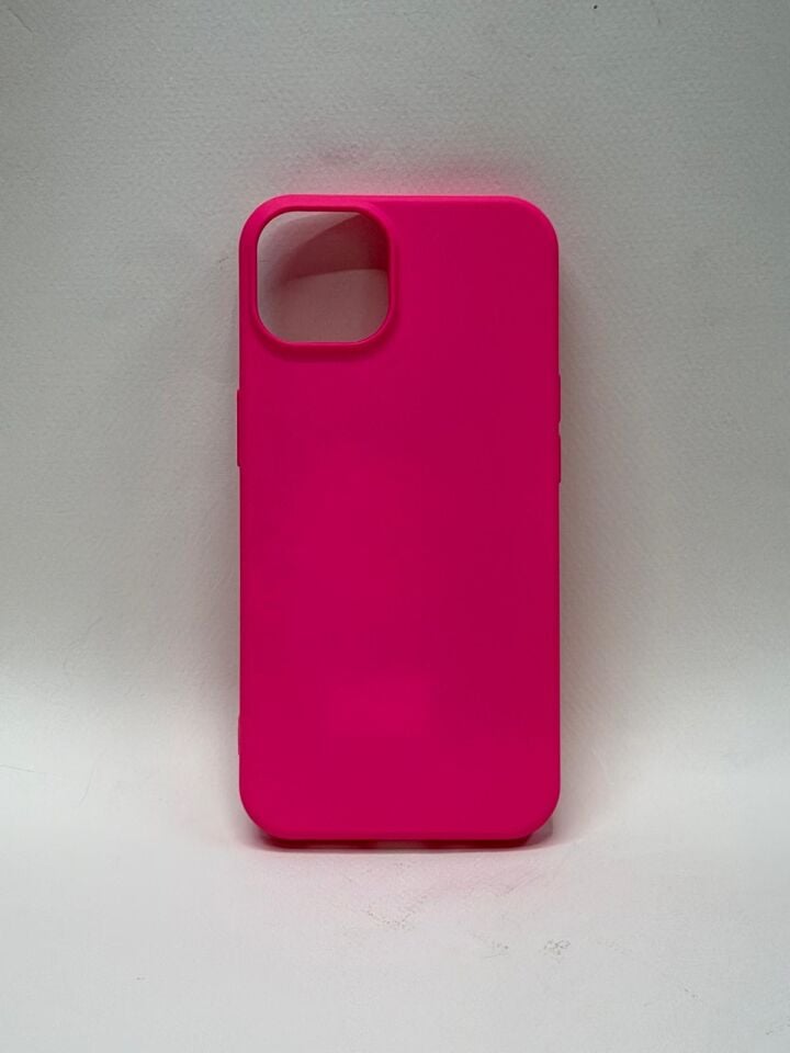 iPhone 13/14  Uyumlu İçi Süet Lansman Serisi Silikon Kılıf Pembe