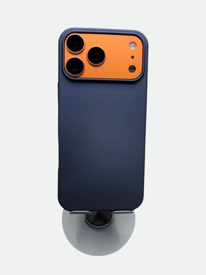 iPhone 17 Pro Max Uyumlu İçi Kadife Lansman Silikon Kılıf – Kamera Korumalı Premium Serisi Lacivert