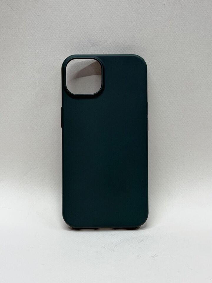 iPhone 13/14  Uyumlu İçi Süet Lansman Serisi Silikon Kılıf Yeşil