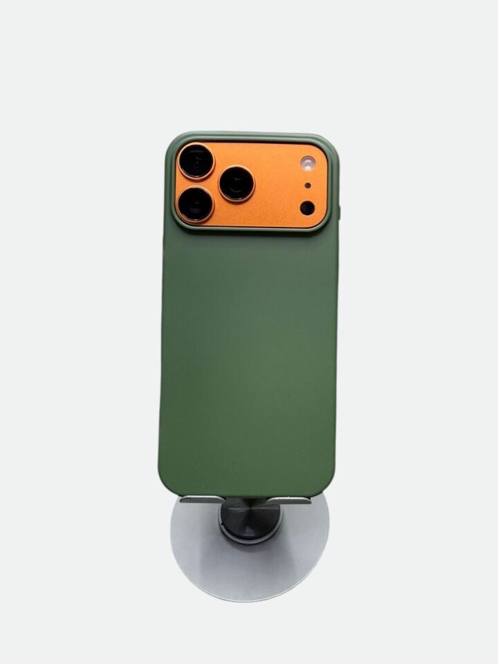 iPhone 17 Pro Max Uyumlu İçi Kadife Lansman Silikon Kılıf – Kamera Korumalı Premium Serisi Yeşil