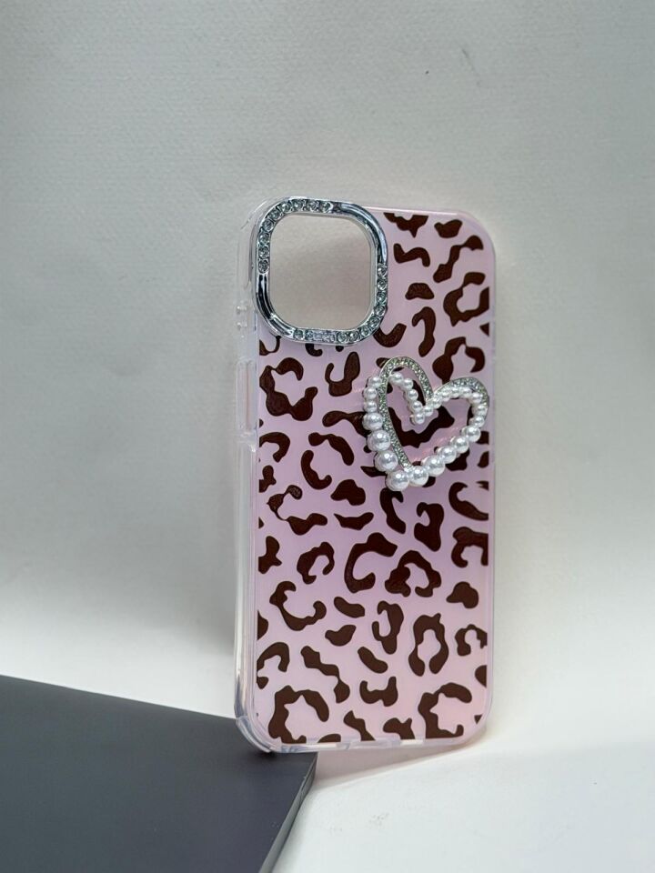 iPhone 13 / 14 Uyumlu Premium Leopar Desenli Lansman Kılıf - Şık ve Korumalı Arkalık
