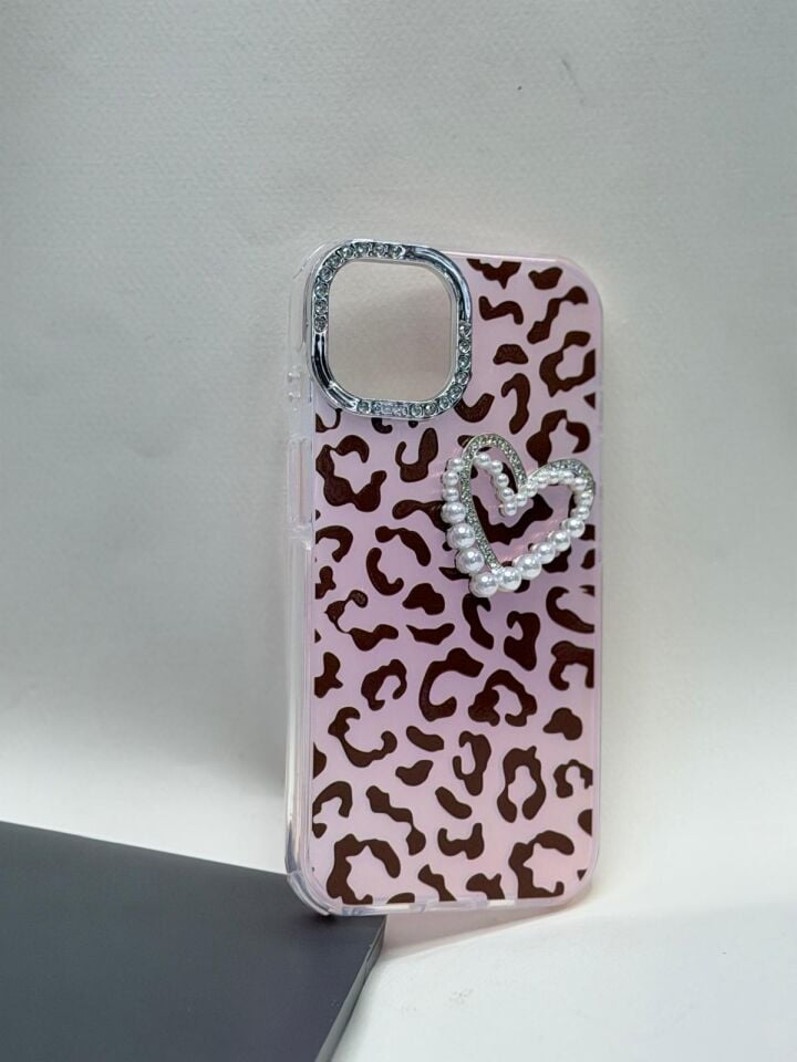 iPhone 13 / 14 Uyumlu Premium Leopar Desenli Lansman Kılıf - Şık ve Korumalı Arkalık