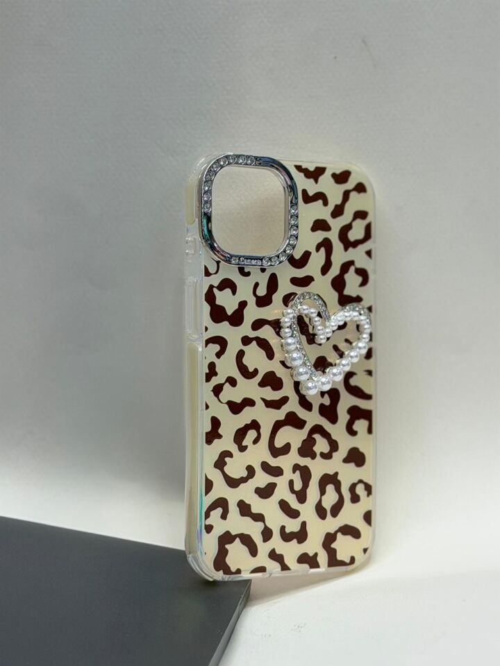 iPhone 13 / 14 Uyumlu Premium Leopar Desenli Lansman Kılıf - Şık ve Korumalı Arkalık