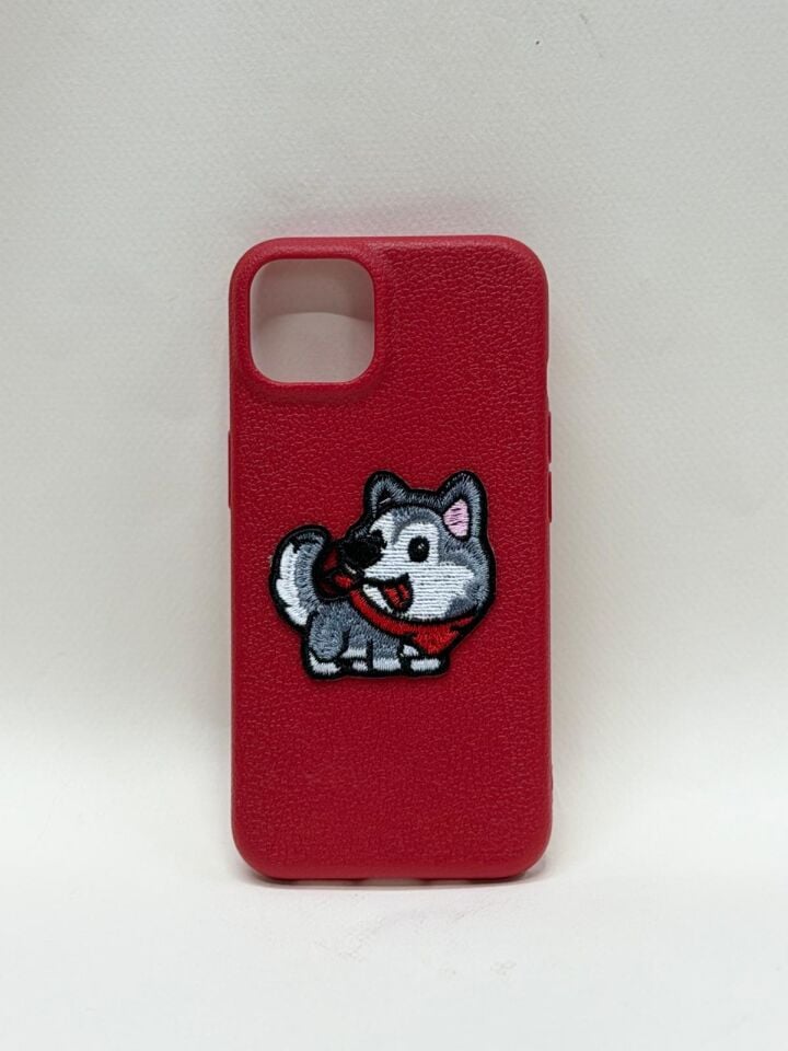 iPhone 13 / 14 CandyCase Canlı Renk Seçenekleriyle! kırmızı köpek desenli
