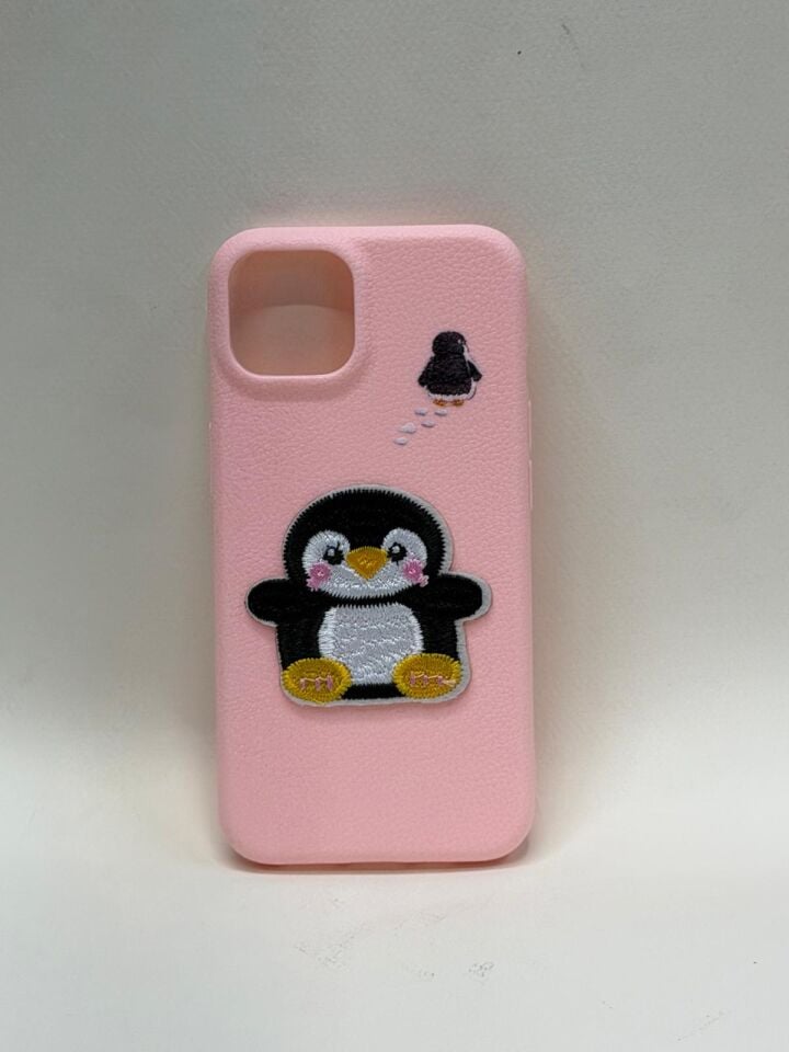iPhone 13 / 14 CandyCase Canlı Renk Seçenekleriyle! pembe penguen