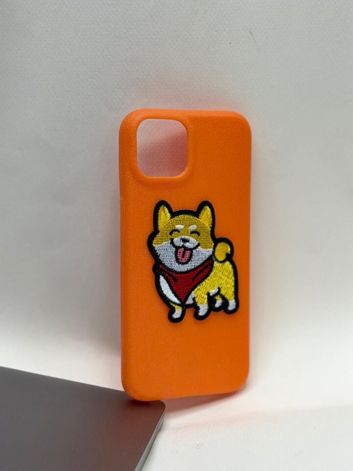 iPhone 13 / 14 CandyCase Canlı Renk Seçenekleriyle! turuncu köpek
