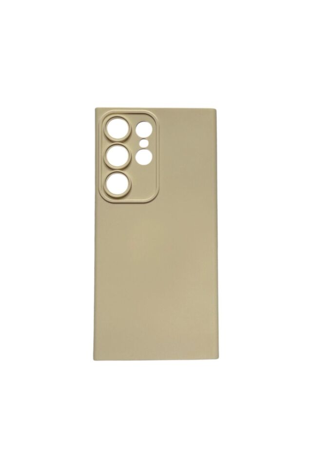Samsung S24 Ultra Silikon Lansman Kılıf Krem
