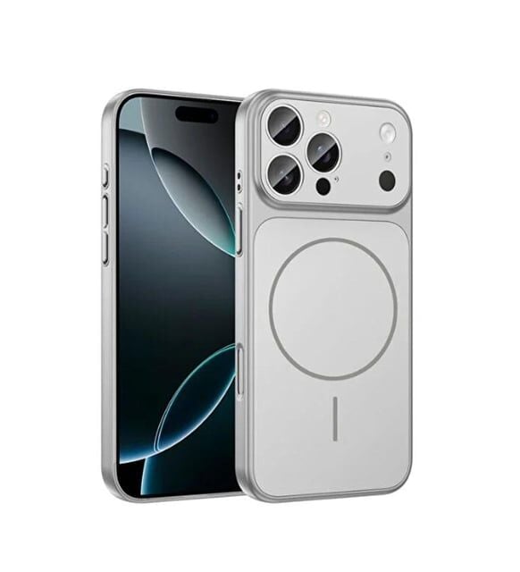 iPhone 13 Uyumlu iPhone 17 Görünümlü AG Glass Kamera Korumalı Lansman Kılıf Gri