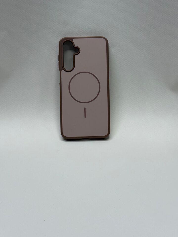 Samsung Galaxy A16 Kılıf MagSafe Destekli Darbe Emici Ultra Koruma Kahverengi