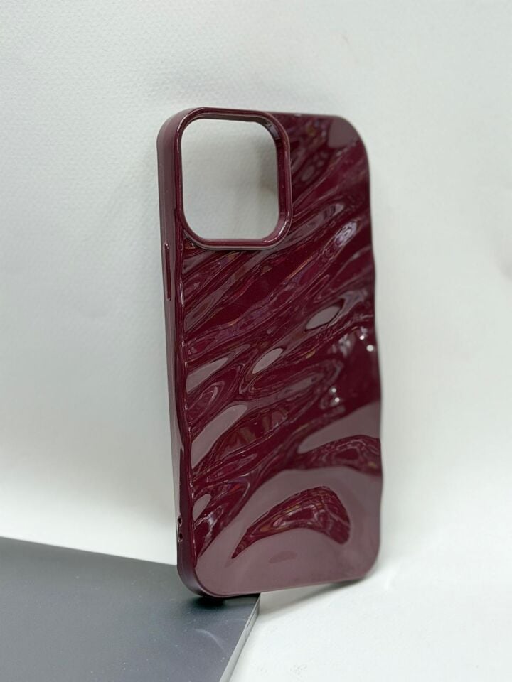 iPhone 13 Pro Max Uyumlu Bordo Lansman Kılıf – İçi Kadife Dokulu Lüks Koruma