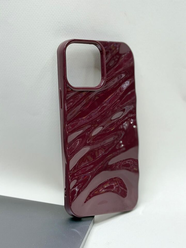 iPhone 13 Pro Max Uyumlu Bordo Lansman Kılıf – İçi Kadife Dokulu Lüks Koruma