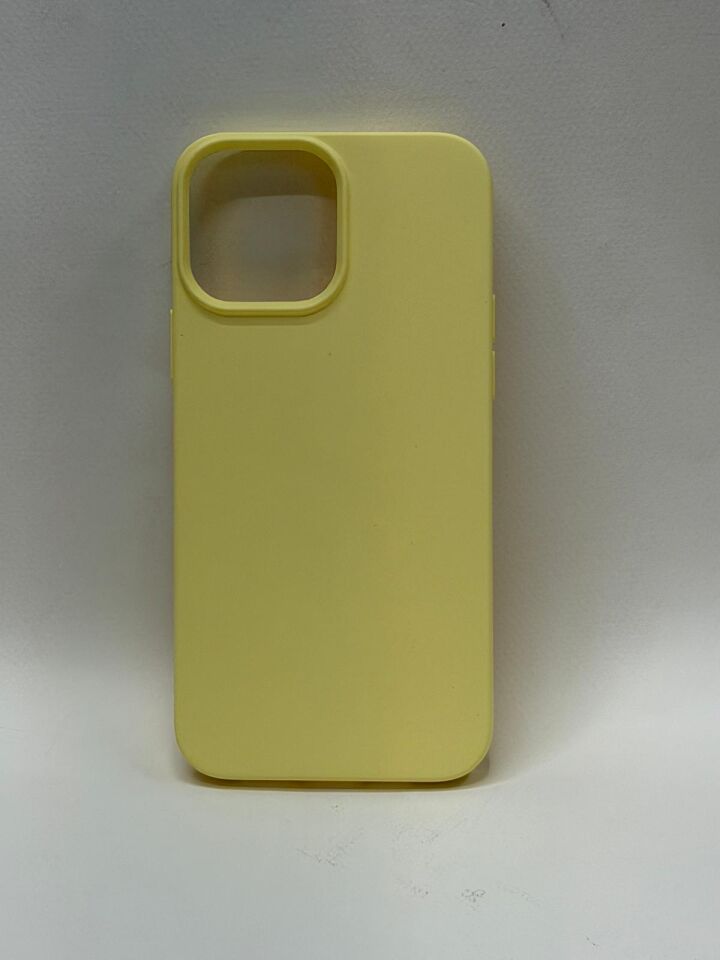 Iphone 13 Pro Max Uyumlu Silikon Lansman Kılıf Sarı